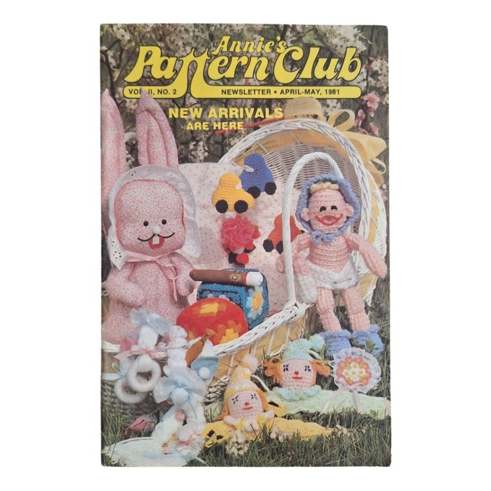 Annies Pattern Club No 2 Needle Craft Newsletter Book 1981 Bunny Block Crochet‎